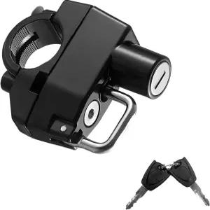 무키다 오토바이 헬멧 잠금장치 2개의 열쇠가 있는 방지 금속 안전 스쿠터 스트리트 바이크용 변조 핸들바