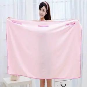 ( )원피스형 샤워 가운 핑크 극세사샤워가운 골프장샤워가운