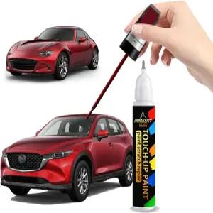 소울 레드 크리스탈 메탈릭 46V 터치업 페인트 마쓰다 정확한 매치칩과 닉스 2 in 1 자동차 펜 스크래치