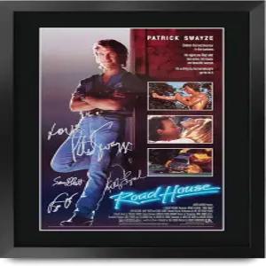 HWC 트레이딩 로드하우스 출연진 패트릭 스웨이지 16 x 12인치 액자 선물 인쇄 포스터 영화 기념품 팬들을
