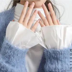 블랙 화이트 탈부착 페이크 이너 소매 커프스소매