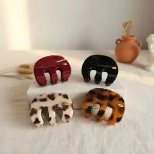 [하프클럽/]여성용 호마이카 마블 하트 헤어집게핀