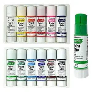 아크릴 페인트스틱 12색 고체물감