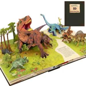 WE^3D 백과사전 선사시대 공룡 해양 생물 접이식 팝업북 다양한 종 가이드 완벽한 선물