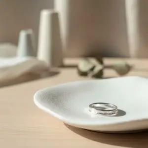 [하프클럽/]여성용 사계절 기본 레이어드 은반지 데일리용