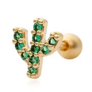 링 GOLD PIN 피어싱 선인장 14K