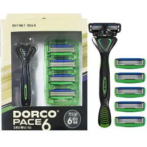 도루코 페이스6 기획세트 면도기핸들 1개+면도날 6개