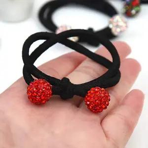 [에이치플러스몰]TBZ 미니큐빅볼 머리끈 헤어밴드