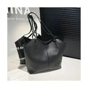 키체샵 여친 오피스룩 빈티지 캐주얼 대용량 토트백 솔리드 HO5