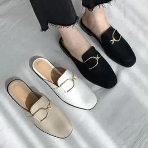 뮬블로퍼 골드 체인 스트랩 여자 블로퍼 데일리 로퍼 뮬