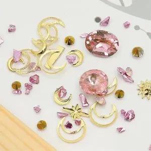 [셀러에이드]TBZ 셀프 네일아트 파츠세트-퍼플골드 셀프네일파츠