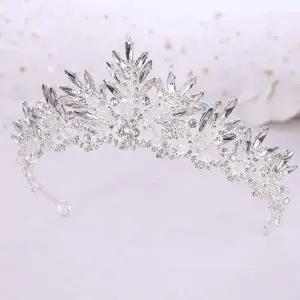 [오너클랜]TBZ 셀프웨딩 크리스탈 티아라 장식-눈꽃여왕 공주머리띠