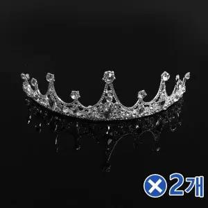 [오너클랜]TBZ 셀프웨딩 크리스탈 티아라 장식-러브잇x2개 웨딩소품