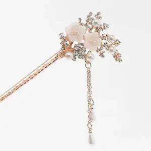 [오너클랜]TBZ 벚꽃 큐빅장식 헤어액세서리 비녀 여름헤어핀 뒤꽂이