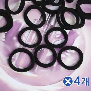 [오너클랜]TBZ 튼튼한 통통 머리끈 40p세트 블랙x4개 고무줄머리끈