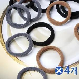 [오너클랜]TBZ 튼튼한 통통 머리끈 60p세트 3색x4개 심플한머리끈