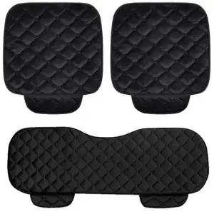앞좌석방석 차량용 겨울 방석 앞좌석+앞좌석+뒷좌석 블랙 세트