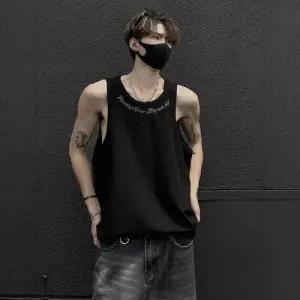 룽나루 남친 하계 빈티지 민소매 티셔츠 나시 티 HO2