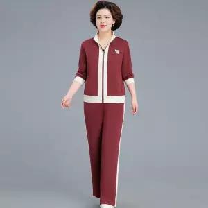 율랑팡 여친 가을 캐주얼 봄가을 상의 트레이닝복 긴팔세트 코트 세트 HO3