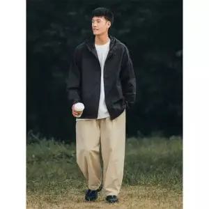 EAMT 남성 봄 봄가을 트렌드 후드 트레이닝 점퍼 트렌치 슬림 코트 YJ3