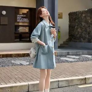 하프 여친 트렌치코트 칼라 봄가을 코트 OP3