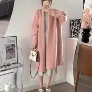 EAMT 여사친 울 니트 빈티지 스트라이프 가디건 상의 루즈핏 보송보송 추동 롱가디건 YJ1