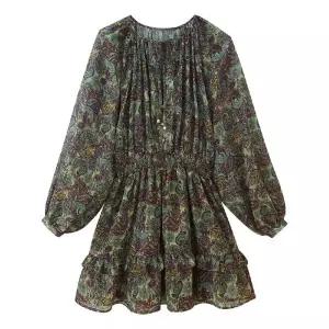 스파이더맨 여사친 원피스 가을 메탈사 프린트 OPH3