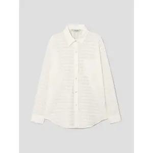 [에잇세컨즈] 시어 체크 오버핏 셔츠  아이보리 (356464CM30)