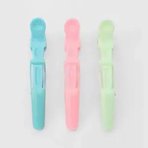 [에이치플러스몰]TBZ 머리고정 악어 미용핀 3p 컬러 긴집게핀 미용실머리핀