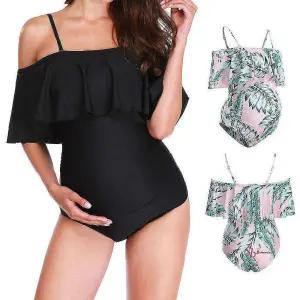 오프 숄더 빅사이즈 스윔웨어 임부 수영복cde309