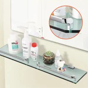 그린톤 강화 유리 욕실 거울밑 수납 선반 부착형 가정용