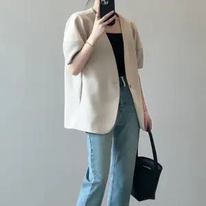 EAMT 반팔 재킷 상의 정장 벌룬소매 여친 캐주얼 가을 YJ2