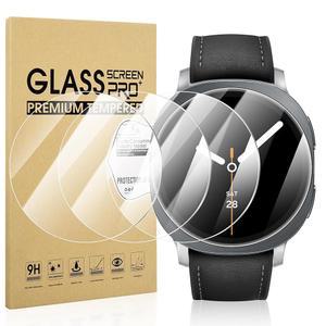 갤럭시 워치 8 44mm 유리 스크린 프로텍터, 갤럭시 44mm 스마트워치용 HD-클리어 경도 보호 필름 [스크래치 방지]용 수오만 4팩