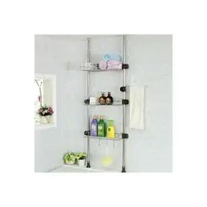 욕실수납선반 욕조기둥선반 3단400 욕실선반 화장실선반 기둥식선반