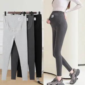 임산부 얇은 레깅스 1P 만삭 편한 신축성 치마 쫄바지 uKI3+1UPD