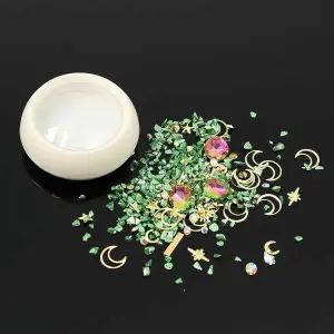 TBZ 그린골드 네일큐빅 네일파츠 세트 네일재료 네일스톤