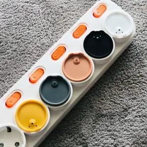 곰돌이 콘센트 안전커버 마개 멀티탭 감전방지 보호 QIr4+4pkh