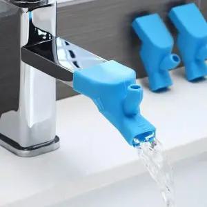 2Way 코끼리 실리콘 수도꼭지 연장탭 세면대 수전 oEU6+9XJI