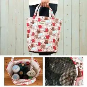 방수가방 고양이 패턴 비치 멀티백 목욕가방 물놀이 다용도가방