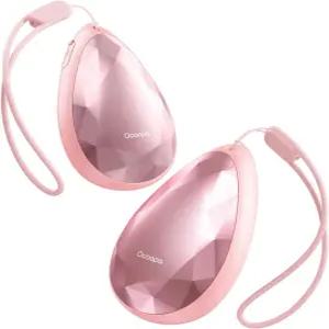 OCOOPA 여성 충전식 손난로 2팩 휴대용 스타일리시한 다이아몬드 모양의 마그네틱 전기 재사용 가능한 포켓