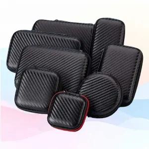 WL 카본 이어폰 파우치 케이스 여행용 포켓 미니파우치