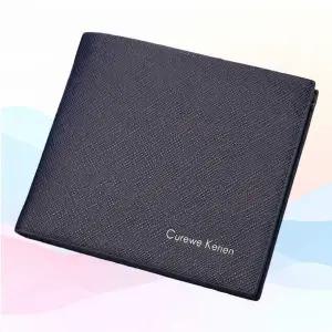 WL 남성용 반지갑 블랙 학생지갑 20대 심플 남성 지갑