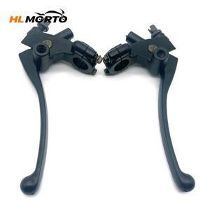 혼다 호환 CG125 200 FXD 오토바이 피트 22mm 클러치 레버 핸들 1쌍