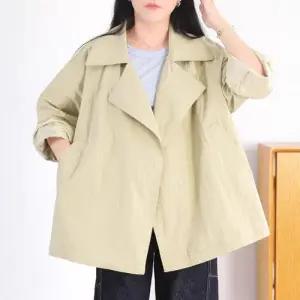 여친 가을 캐주얼 정장 자켓 칼라 트렌치코트 미니멀 컴포트 쇼트 BE3