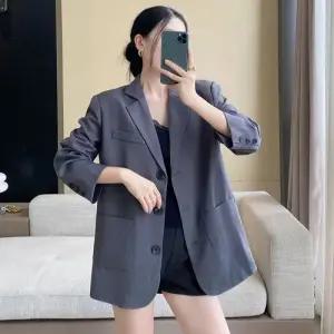 캐주얼 여사친 그레이 정장 재킷 춘추 트임 작은 코트 BE3