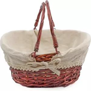 가을 장식 부활절 피크닉 선물 홈 등을 위한 손잡이가 달린 코누코피아 브랜드 위커 바구니 레드디시