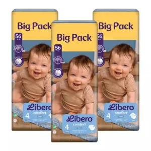 리베로 기저귀 밴드형 4단계 56매x 3팩