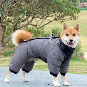 조끼 겨울 패딩 강아지 보온 옷 올인원 겨울옷 진돗개