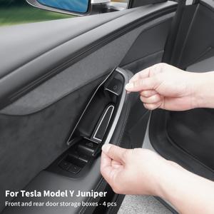[호환품]테슬라 호환 모델 Y 주니퍼 도어 핸들 수납함 앞뒤 수납 및 정리함 작은 물건 보관함 정리함. 4개