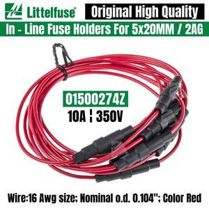 리틀퓨즈 01500274Z LF 인라인 카트리지 퓨즈 홀더 (2AG  5x20MM 퓨즈용) 16Awg 와이어 케이블 튜브 케이싱